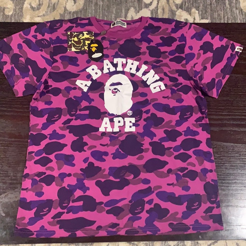Purple camo bape shirt